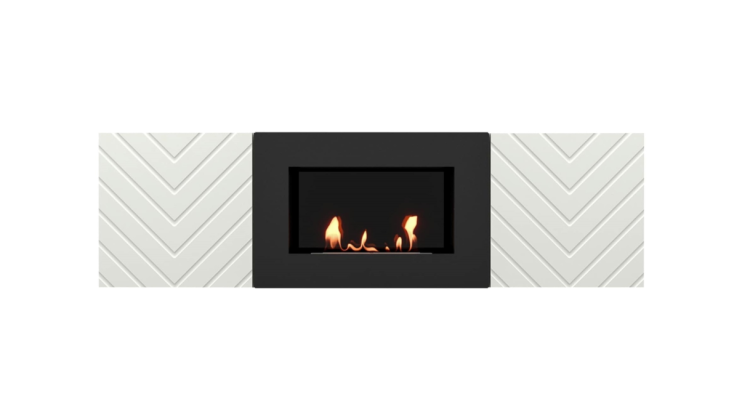 Тумба с биокамином Firelight BFP/P-1400V белая