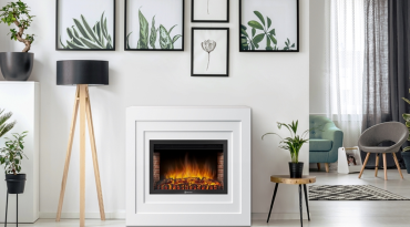Каминокомплект:Очаг Electrolux EFP/P-2520LS с порталом Cubo 25 белый